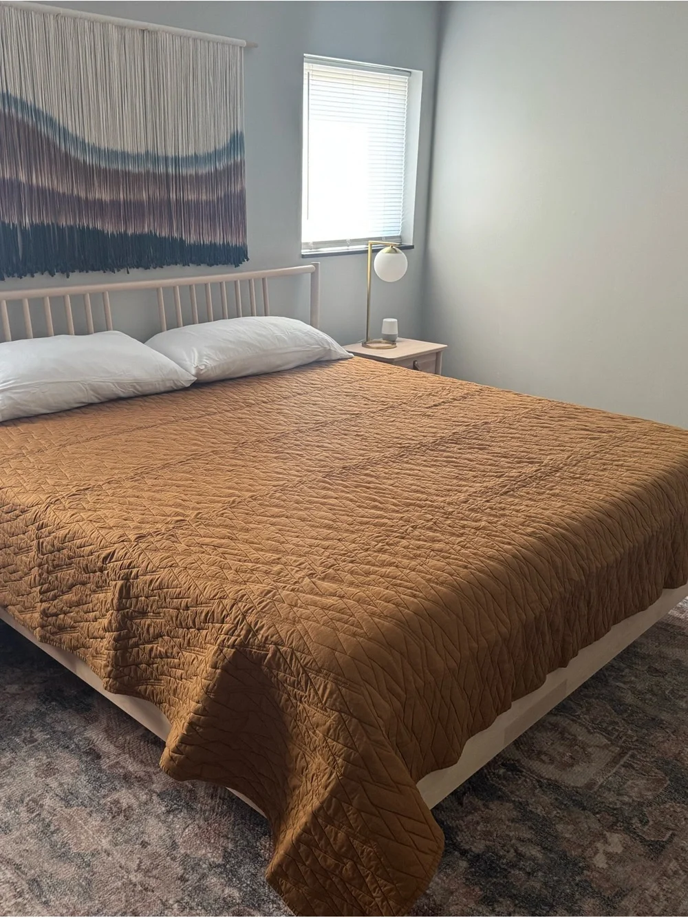 NWOT West Elm King Quilt/no shams in Ochre